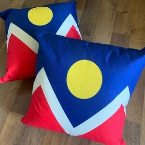 Denver Flag Outdoor Pillow Set